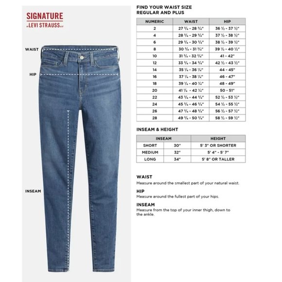 Signature Levi Strauss & Co.™ Mid Rise Bermuda Shorts LIGHTER of 2 Blues Avail - Picture 4 of 7